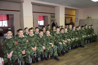 Фото с уроков мужества для воспитанников 5-х и 6-х классов кадетского корпуса
