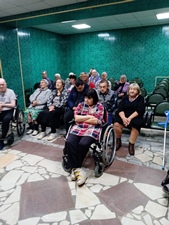 Выставка «Народное искусство области Костромской» в костромском Заволжском доме-интернате для престарелых и инвалидов. Фото.